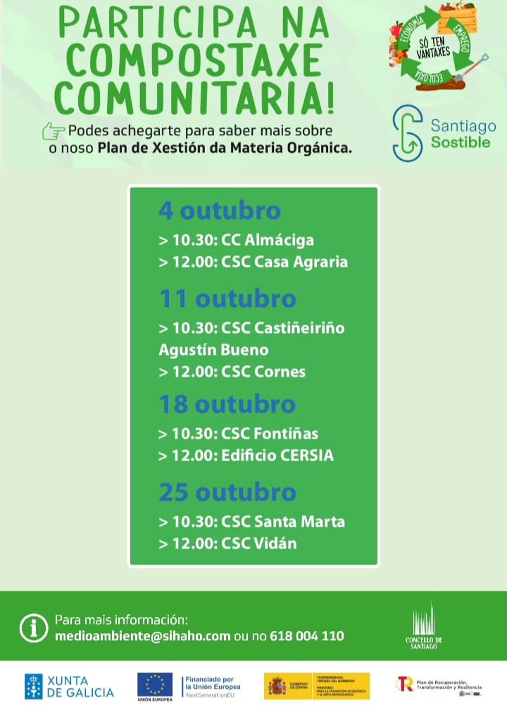 Un novo ciclo de charlas sobre ‘Compostaxe Comunitaria’ aterriza en Compostela