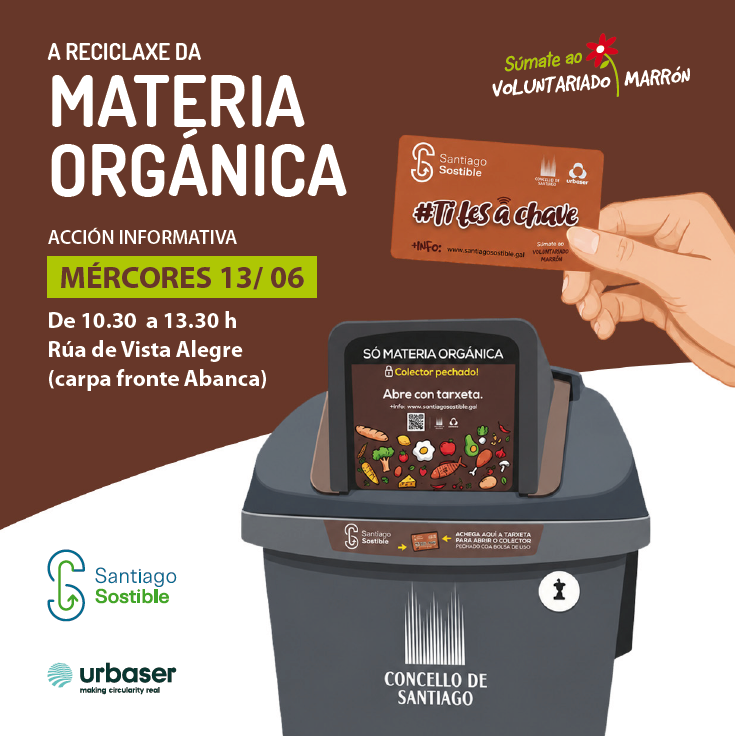 O vindeiro mércores, súmate ao voluntariado marrón no noso stand informativo