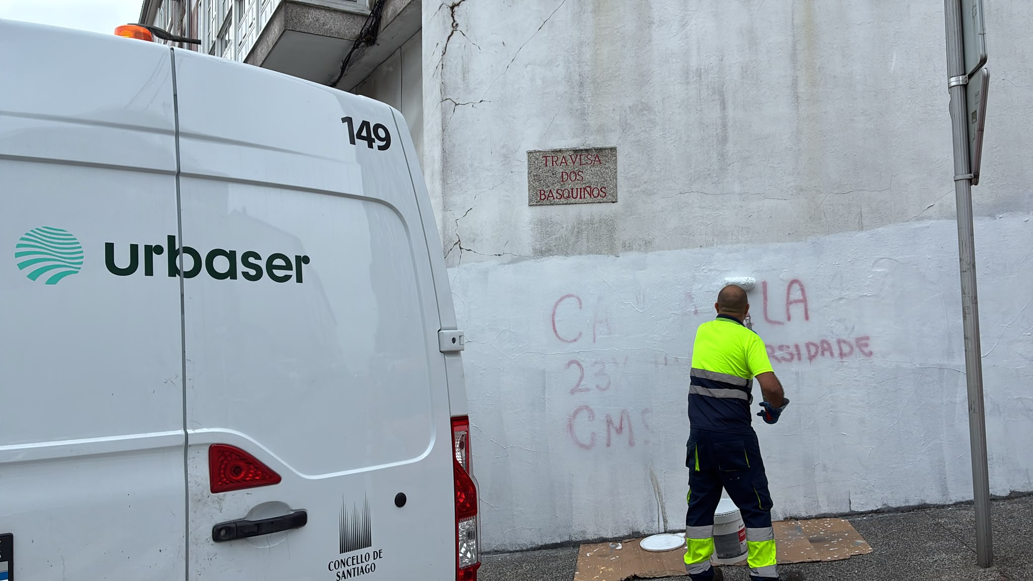 Os actos vandálicos en Santiago poden ser sancionados con multas de ata 3.000 euros
